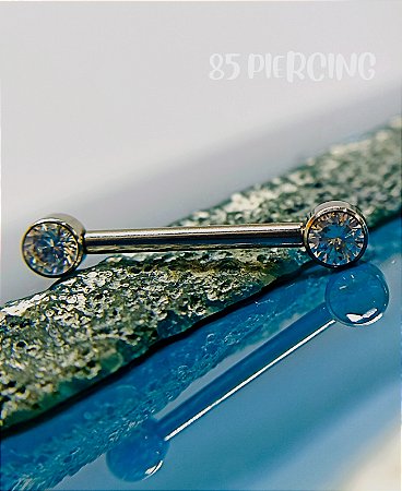 BARBELL TITÂNIO ZIRCÔNIA 14MM