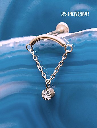 LBT ARCO COM PINGENTE ZIRCÔNIA TITÂNIO