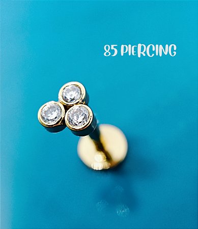 TRINITY AÇO ZIRCÔNIA CRISTAL GOLD PVD