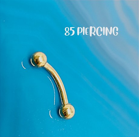 BARBELL CURVO AÇO GOLD PVD