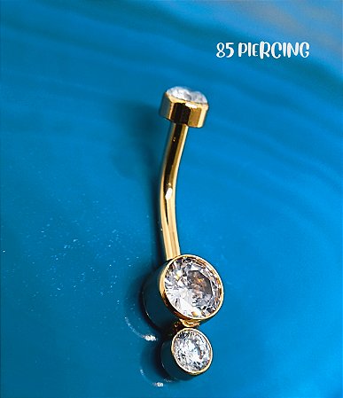 BANANABELL AÇO CRISTAL DUPLO. GOLD PVD