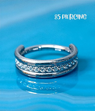 SEGMENTO TITANIO LINE STONES 10MM