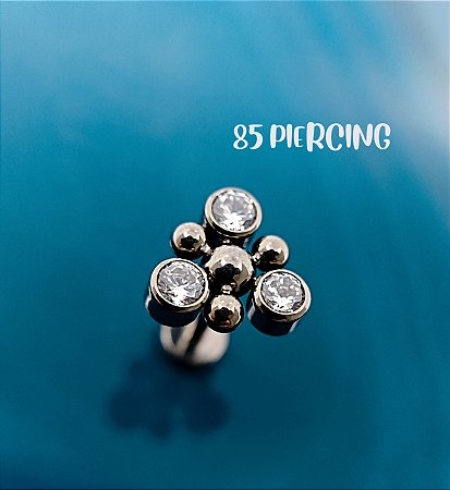 LBT TRIO ZIRCÔNIAS ORNAMENTAIS TITÂNIO