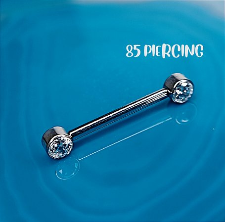 BARBELL TITÂNIO ZIRCÔNIA PUSH PIN