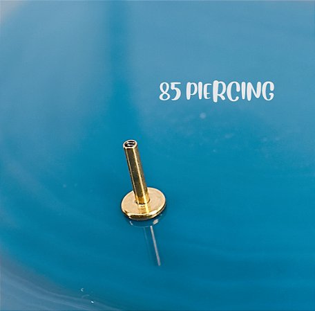 HASTE AÇO GOLD PVD ZIRCÔNIA CRISTAL 6MM