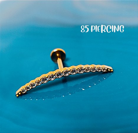 CLUSTER 14 ZIRCONIAS TITÂNIO GOLD PVD