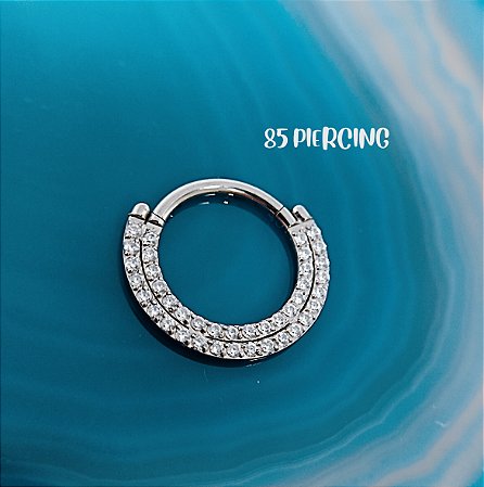 SEGMENTO FRONTAL DUPLO ZIRCÔNIAS CRAVEJADAS TITÂNIO