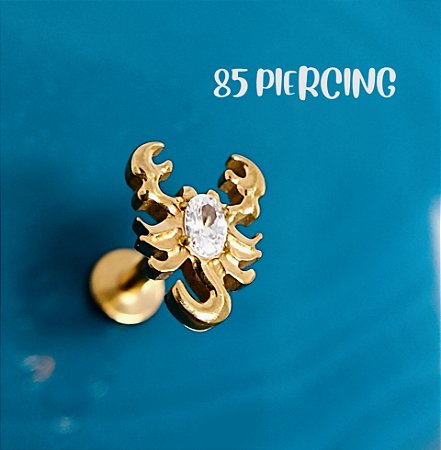 LBT ESCORPIÃO ZIRCÔNIA TITÂNIO GOLD PVD