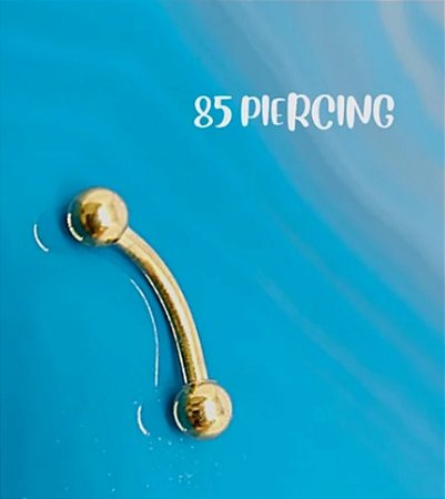 BARBELL CURVO AÇO GOLD PVD