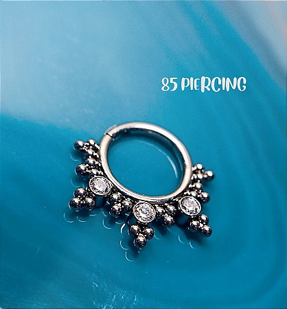 SEGMENTO FRONTAL TITÂNIO ZIRCÔNIAS E ORNAMENTAIS