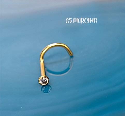 NOSTRIL AÇO CRISTAL GOLD PVD