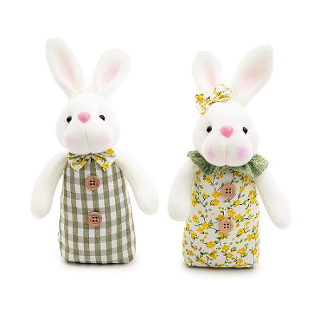 COELHINHOS DECORATIVO CAPIM VRD/AMA 20X10X6CM 1024314