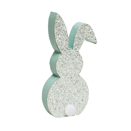 ENFEITE DECORATIVO SILHUETA DE COELHO 15X5X2CM PÁSCOA