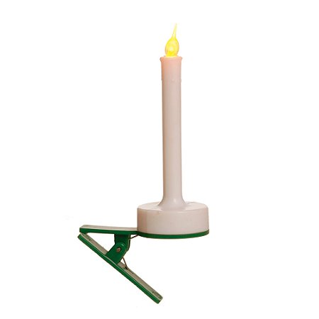KIT C/2 VELAS PREGADORES P/ PENDURAR VRD/BCO 10X3CM 1110451