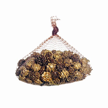 SAQUINHO COM PINHAS MARROM 5X20X20CM 1690415