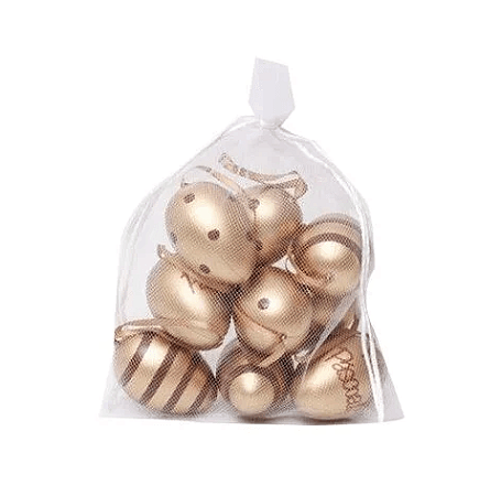 SACO DE ORGANZA COM OVOS DOURADO 4X3CM 1825306