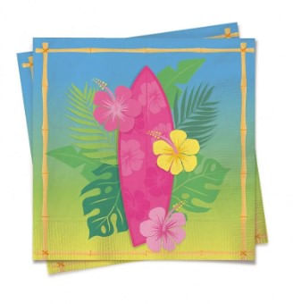 GUARDANAPO PAPEL FESTA HAVAIANA 24,5X24,5CM C/20FLS 29003402