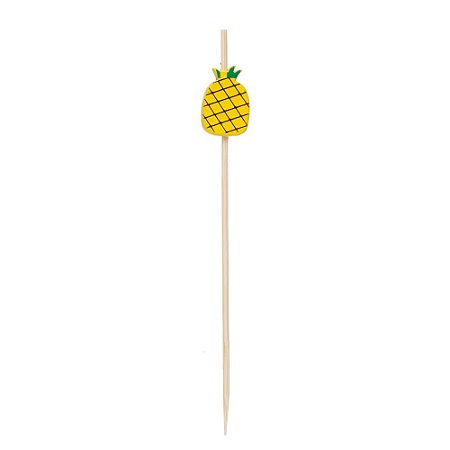 PICK DECORATIVO DE MADEIRA ABACAXI 12CM COM 12 UN 29003049