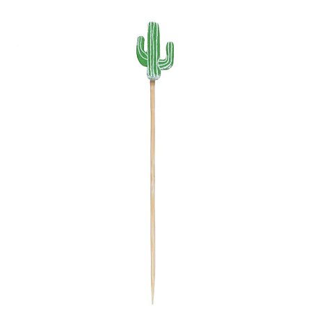 PICK DE MADEIRA CACTOS DE 12CM COM 12 UNIDADES 29003058