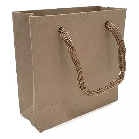 SACOLA DE PAPEL Nº4 KRAFT 16X12X5CM COM 10 UNIDADES