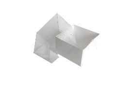 CAIXA DE PAPEL C/TAMPA TRANSPARENTE Nº3 BCO 10X10X04CM 10UND