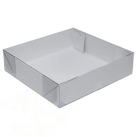 CAIXA DE PAPEL C/TAMPA TRANSPARENTE Nº6 BCO 16X16X04CM 10UND