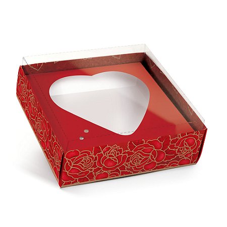 CAIXA MEIO OVO DE CORACAO VERMELHO GABRIELLA 250G 13001508