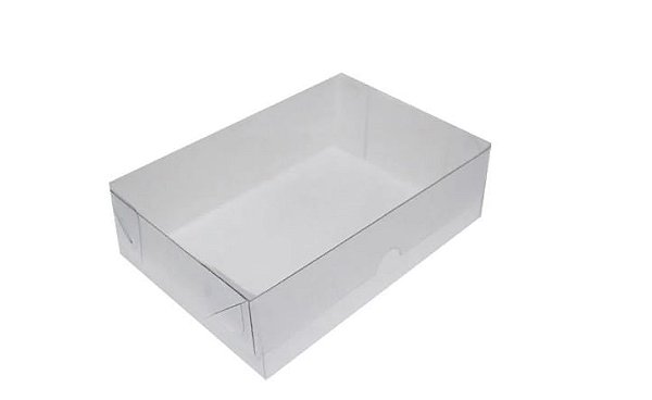 CAIXA DE PAPEL C/TAMPA TRANSPARENTE Nº3A BCO 16X11X5CM 10UND