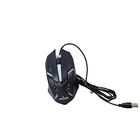 MOUSE GAMER USB LEHMOX LEY-206 12000 DPI COR PRETO