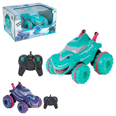 CARRO C/CONTROLE REMOTO SHARK CRAZY ART BRINK 830494
