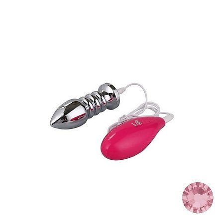 PLUG ANAL ESCALONADO COM VIBRO 100X40MM SEX TOY