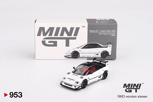 Mini GT Mazda AZ-1 Liberty Walk LB40 White 2024 Tokyo Auto Salon #953