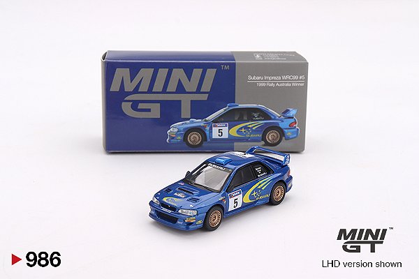 Mini GT Subaru Impreza WRC99 #5 1999 Rally Australia Winner #986