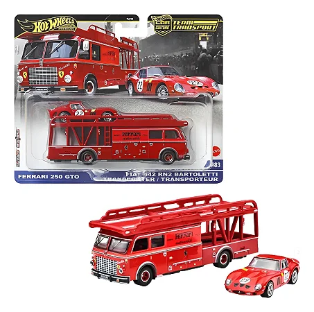 Hot Wheels Team Transport Ferrari 250 GTO & Fiat 642 RN2 Bartoletti #83