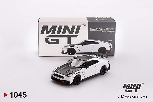 Mini GT Nissan GT-R Nismo (R35) 2024 Brilliant White Pearl #1045
