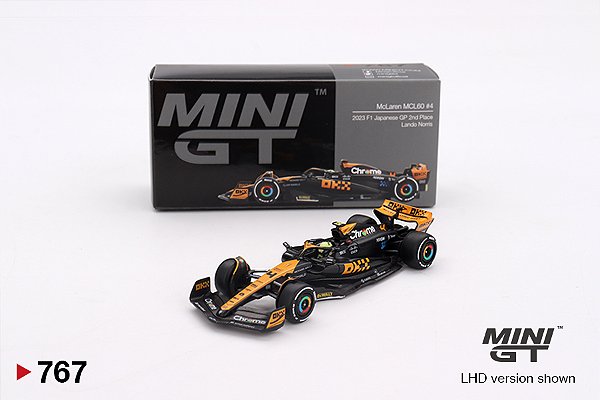 Mini GT McLaren MCL60 #4 Lando Norris 2023 F1 2023 Japanese GP 2nd Place #767