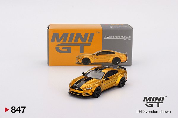Mini GT LB-WORKS FORD MUSTANG LB Gold #847