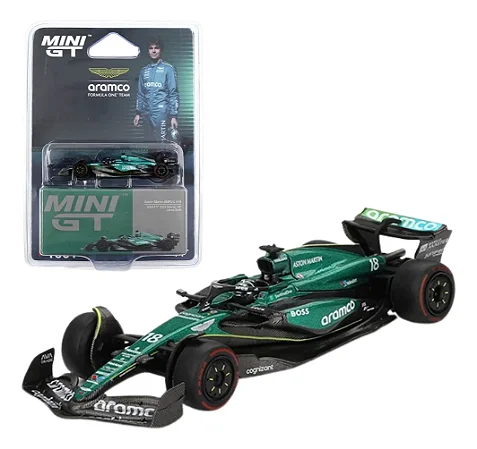Mini Gt Aston Martin Amr24 #18 Lance Stroll F1 2024 Bahrain GP #1001