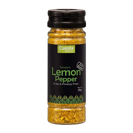 TEMPERO LEMON PEPPER - RASPAS DE LIMÃO COM PIMENTA PRETA