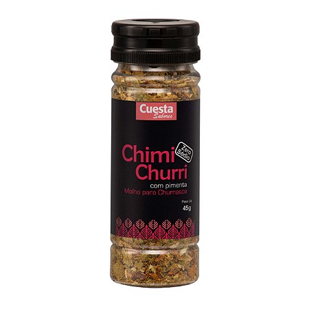 MOLHO CHIMICHURRI COM PIMENTA - TRADICIONAL -  PARA ACOMPANHAR CARNES