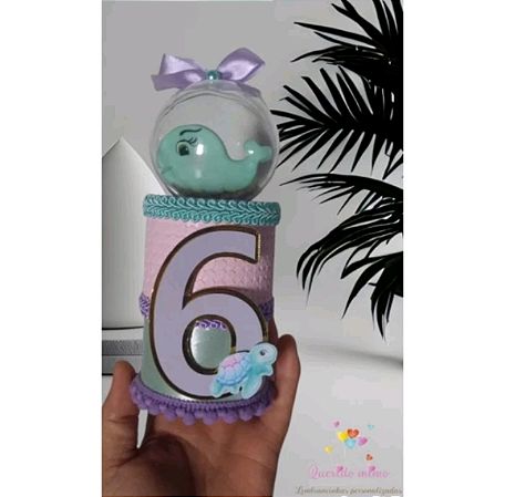 Kit personalizado de luxo fundo do mar menina - 50 itens