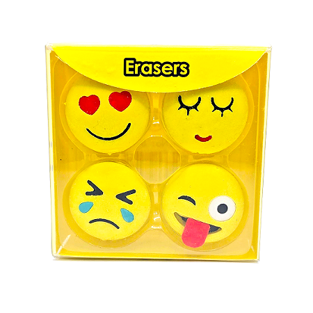 Kit 4 Borrachas Emoji
