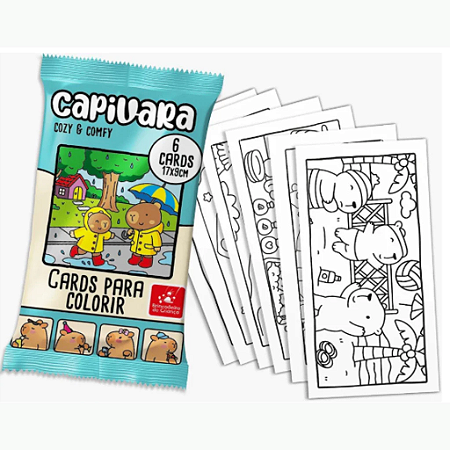 Card Para Colorir Boobie Goods - Capivara