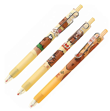 Caneta Gel Capivara com Clip e Grip Emborrachado