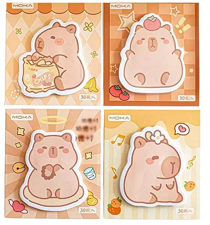 Post It Capivara Adesivo Colorido 30 folhas