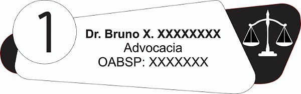Placa de Porta Personalizada para Advogado