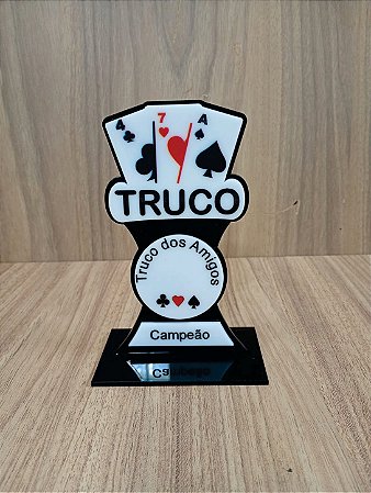 Troféu de acrilico para Truco