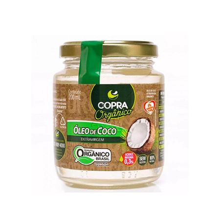 Oleo De Coco Organico 200ml Copra