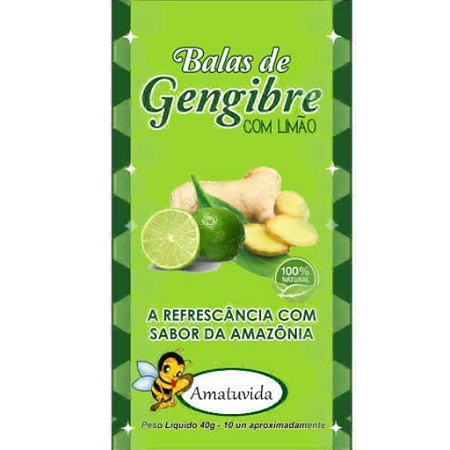 Bala De Gengibre Com Limão 40G Amatuvida