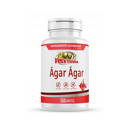 Agar agar 120 capsulas 500mg rei terra